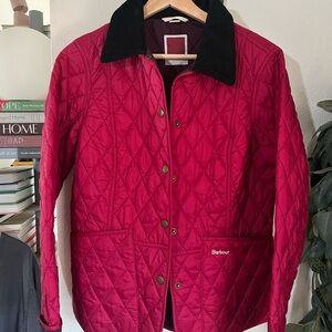 Beautiful raspberry Barbour Pantone quilted Jacket, Sz. 8